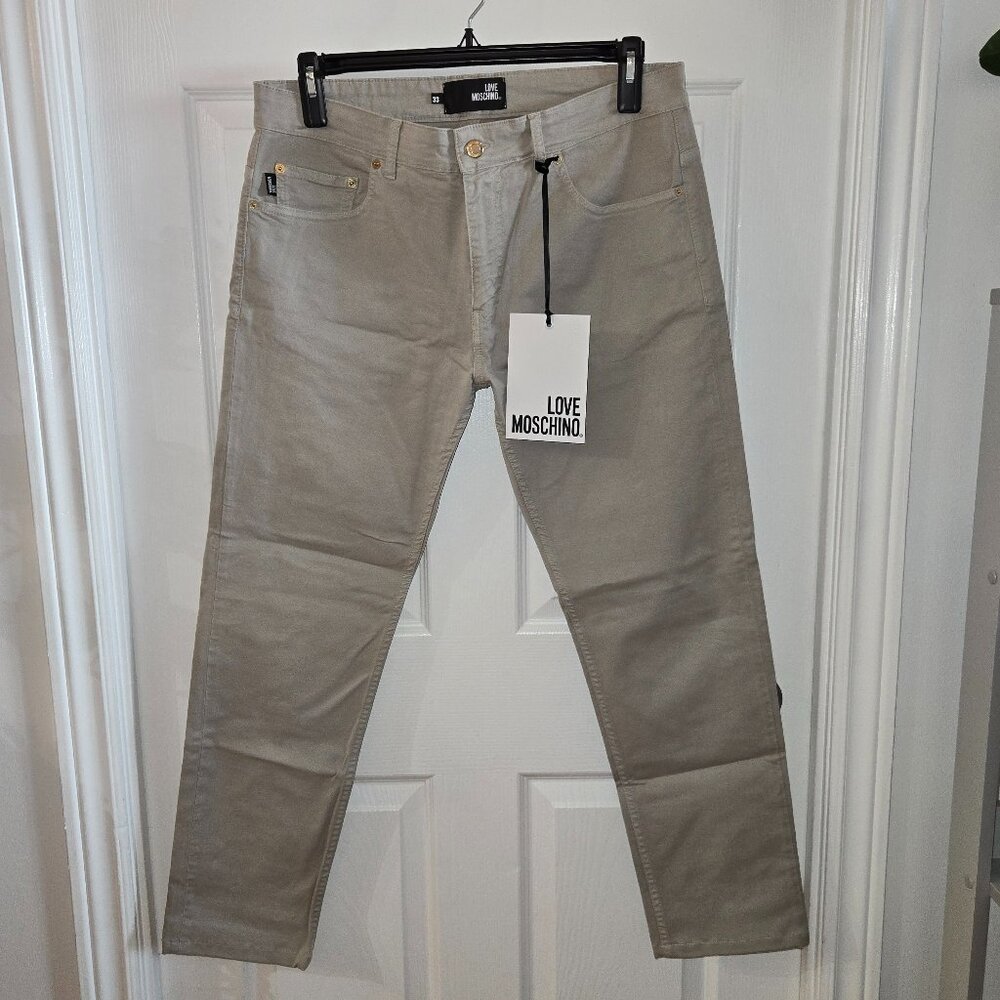 Love Moschino Beige Cotton Chino Jeans